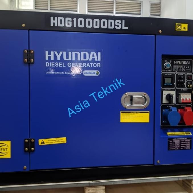 Genset silent 10 kva Hyundai full power double voltage terlaris