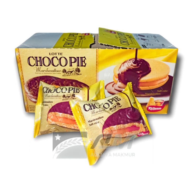 

Lotte Choco Pie Richeese 1 Box isi 12 Pcs