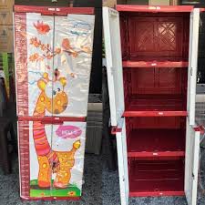 EXEL BOX LEMARI BAJU PLASTIK AKAKO SUSUN 4 MOTIF ANAK ZERAPAH R1 FUL KUNCI