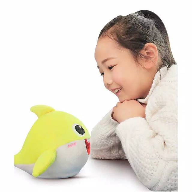 Mainan Anak Boneka Baby shark Bisa Menari Menyanyi Tiru Suara Dan LED Meyala Lampu