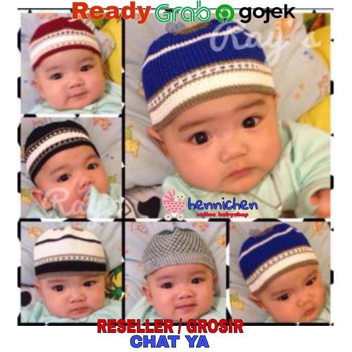 Tebal Adem Nyaman Peci Rajut Anak-anak Wol Rajut 0-5 Thn