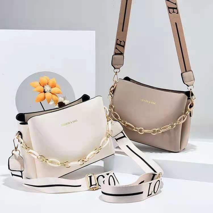 BJ65617 - GRAY/GREEN/KHAKI/PINK/WHITE - TAS SLEMPANG IMPORT MODEL CHAIN TALI RANTAI BESI TAS WANITA FASHION IMPORT MODIS ELEGAN TERMURAH TERLARIS TERBARU BAGSTORE JAKARTA TAS BATAM ZCJ5617