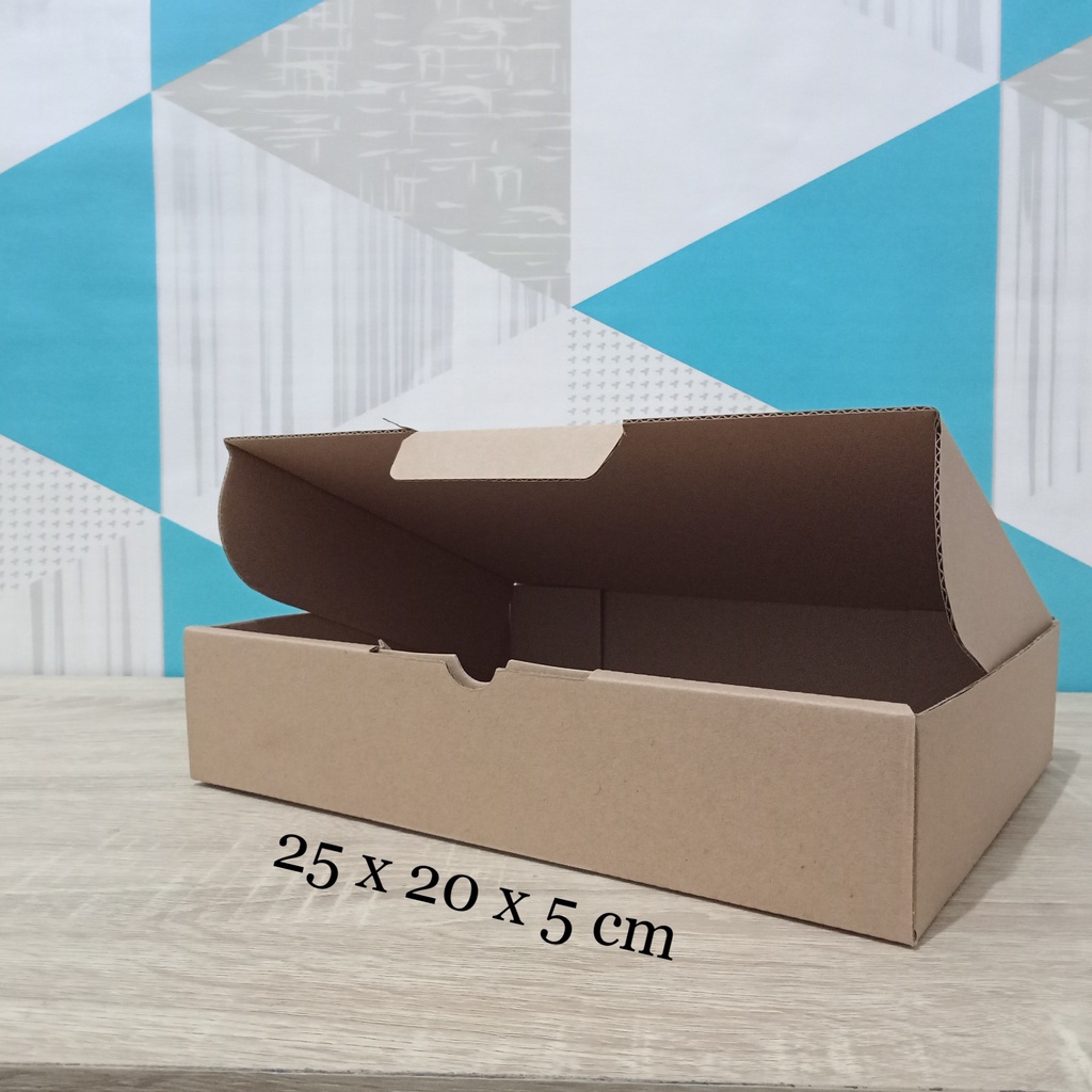 

Kardus 25 x 20 x 5 cm....Die Cut kotak aksesoris dll