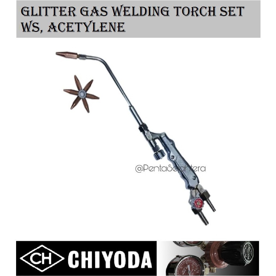 Chiyoda Glitter Gas Welding Torch Set WS, Acetylene