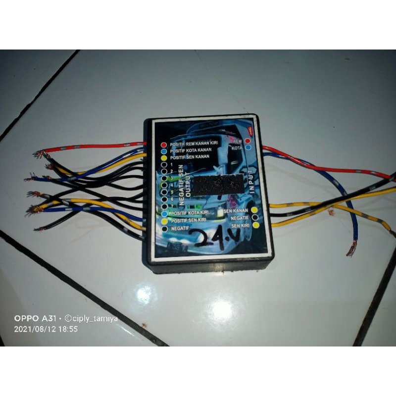 modul kolong 3lampu 3fungsi sein running rem Strobo 24volt