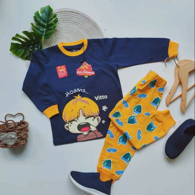 CUTE SLEEPY SERIES Vitto kidswear bahan cotton combed 24S CUTE SLEEPY SERIES Vitto kidswear bahan cotton combed 24S