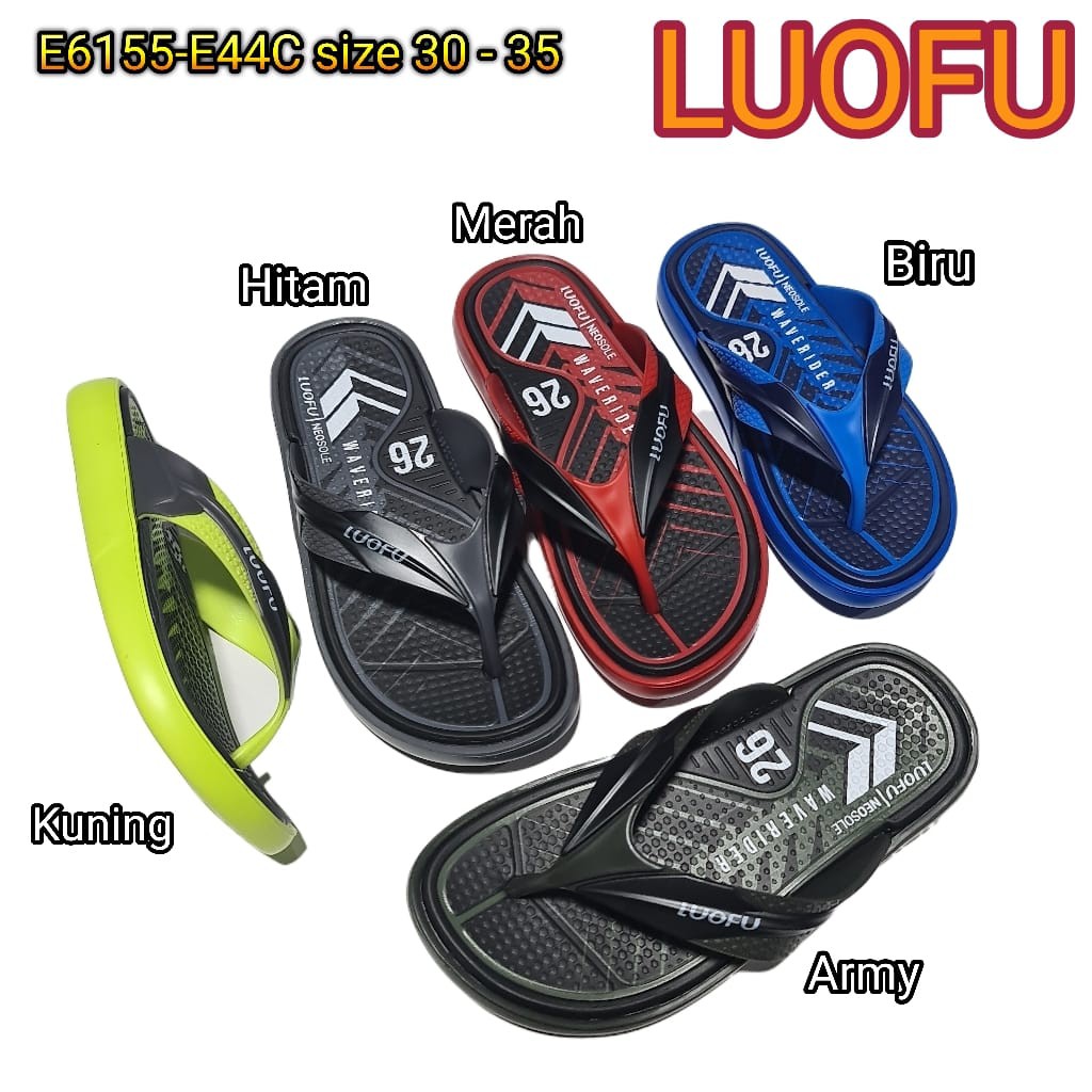 LUOFU ORIGINAL jelly sandal karet empuk murah jepit anak anak karet import E6155E44C