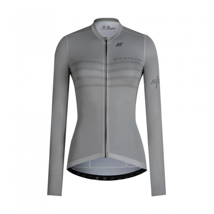 Jersey Sepeda Mysenlan Awaken Womens Long Sleeve Jersey Horizon Light Gray