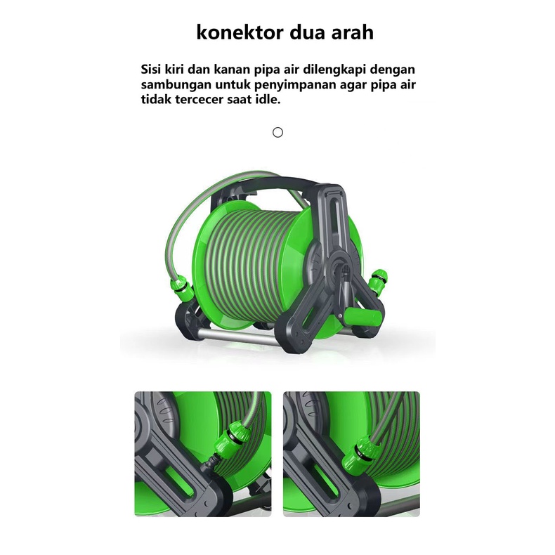 30M Hose Reel Set Gulungan Selang Dengan Selang Air Selang Air Tahan Lumut