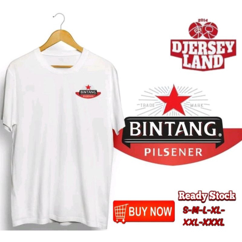 KAOS DISTRO LOGO BEER BIR BINTANG BAHAN COTTON COMBED