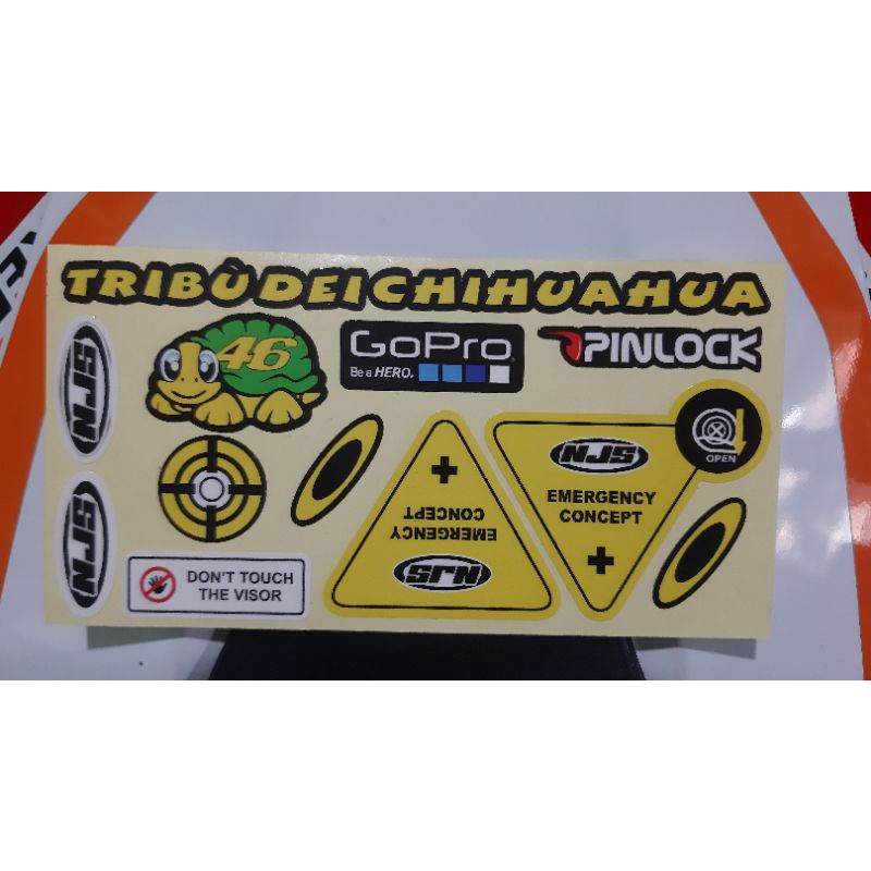 Stiker visor NJS pemanis helm