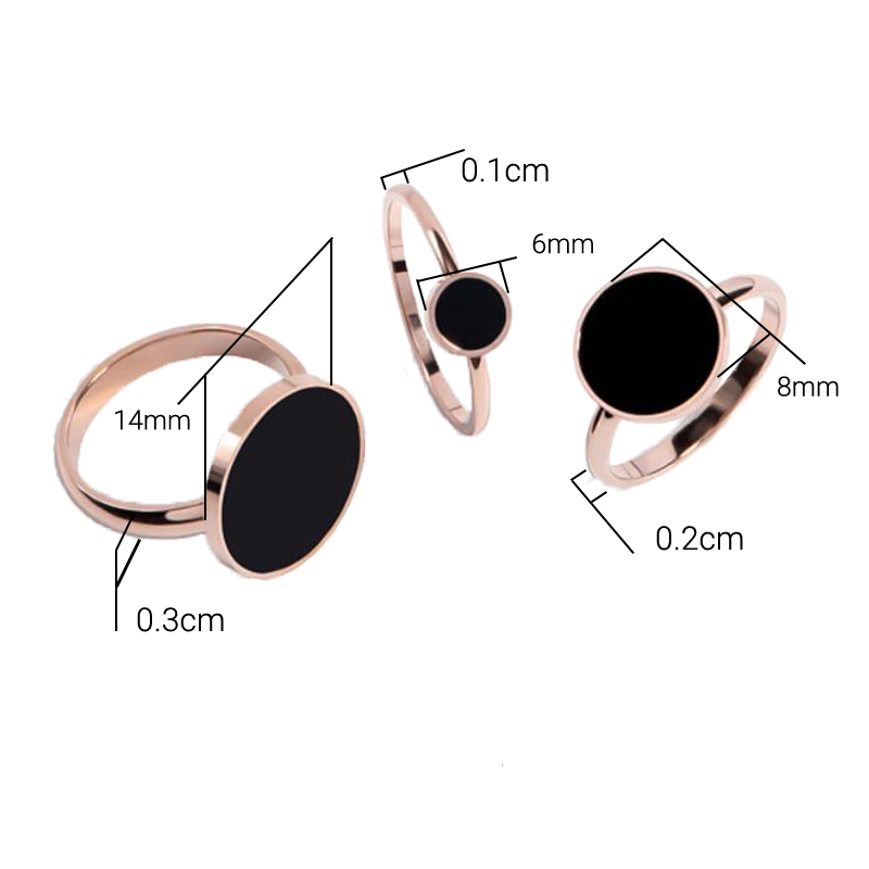 Cincin Lingkaran Rosegold Titanium Ring Aksesoris Wanita