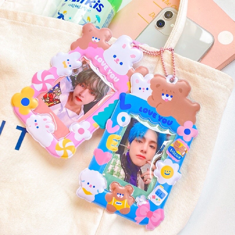 

PVC Photocard Holder KPOP Cute Rabbit/ Bear Version