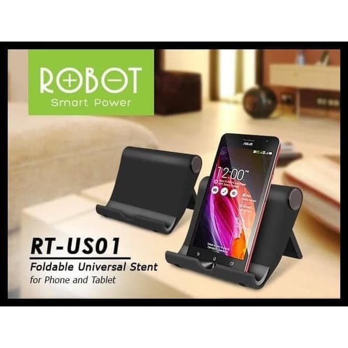 A_   Universal Stand Holder ROBOT RT-US01 Silicon Pad For lPhone / Android Black