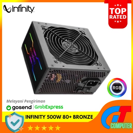 Power Suply Unit - PSU Infinity Striker Power RGB 500 Watt 80+ Bronze - Original Resmi 80 Plus