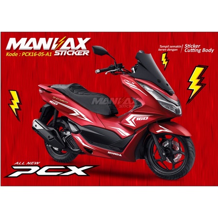 cutting HONDA PCX ALL NEW 160 HONDA PCX - Stiker PCX 160 2022 - Putih