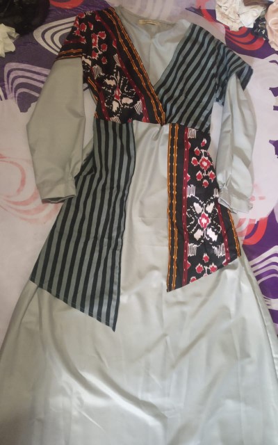 Gamis Batik Etnik Mix Kekinian (0501)