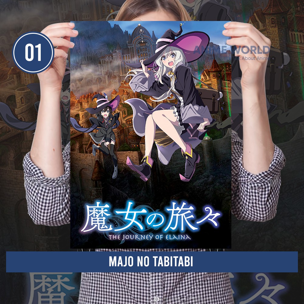 (Min. Belanja 20K) Poster Anime Majo no Tabitabi Lengkap Size A3 - Hiasan Dinding Wandering Witch Th