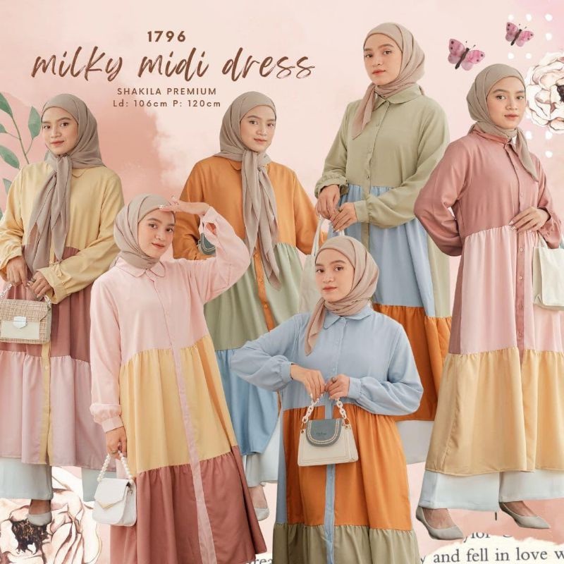 Jual MILKY MIDI DRESS Muslimah _Hijrahku // MIDI DRESS // MIDI DRESS ...