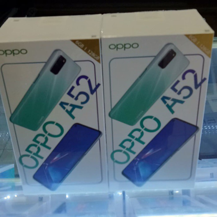 OPPO A52 6/128 - 6 GB / 128 GB - Garansi Resmi - Baru - Hitam - Putih