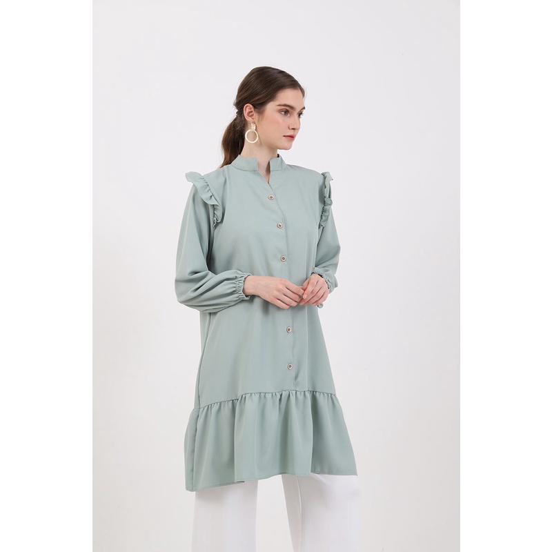 Berrybenka - Atasan Blouse Wanita Sofia Mukila Ruffle Tops-6