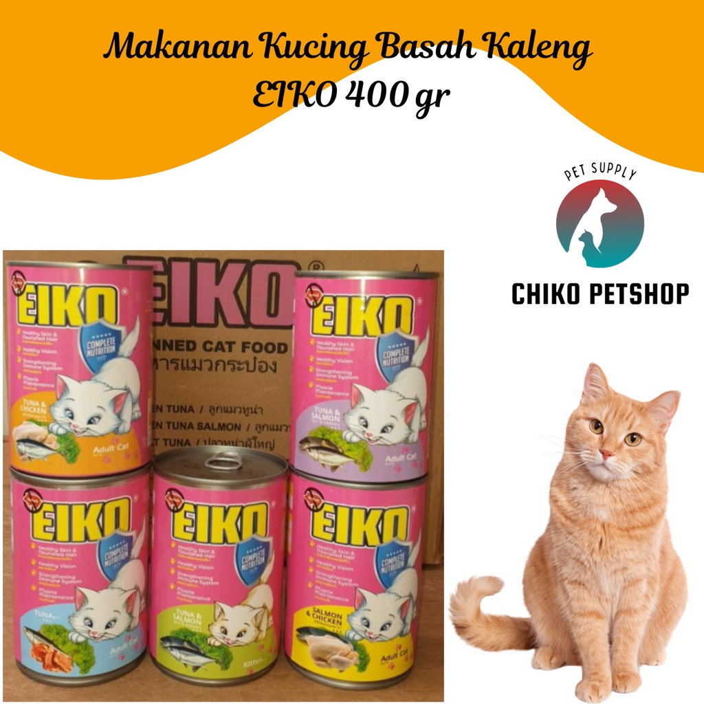 Makanan Kucing Basah Kaleng EIKO Kemasan 400 gr | EIKO 400 gr