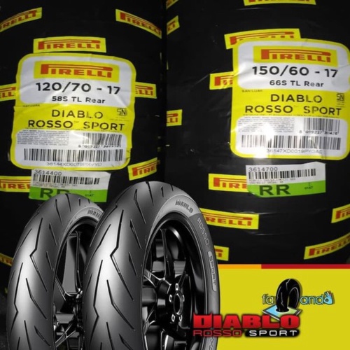 Jual PAKET BAN PIRELLI DIABLO ROSSO SPORT 120 70  150 60 RING 17 cbr cb150 r15 r25 ninja 250 aerox n