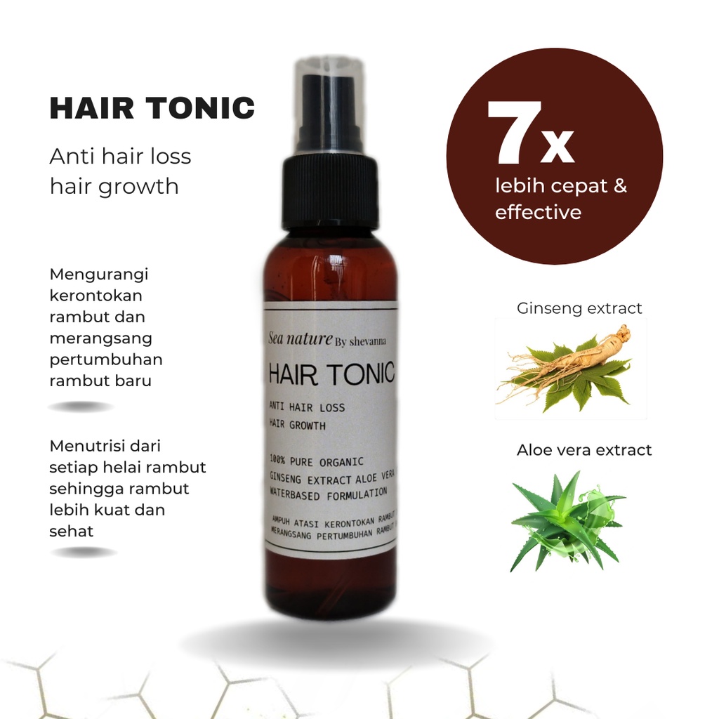 Penumbuh Rambut Rontok Shevanna Alami Cepat dan Ampuh HAIR TONIC HERBAL 100ml