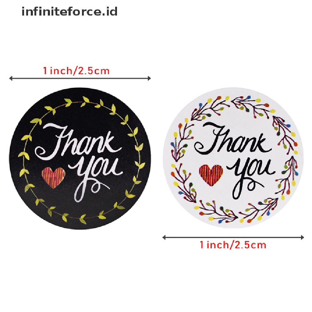 500 Pcs Stiker Segel Amplop Desain Thank You Untuk Scrapbook