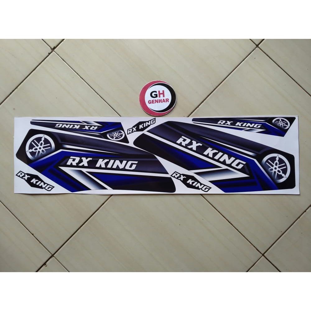 Striping Motor Rx King Variasi Lis Biru-Putih