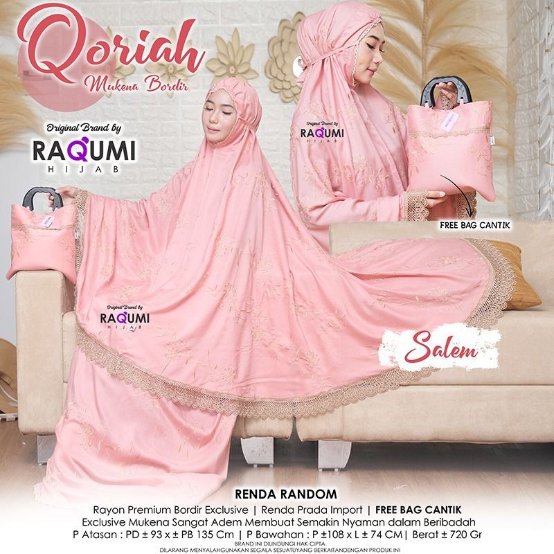 Qoriah Mukena Bordir by Raqumi Hijab Original