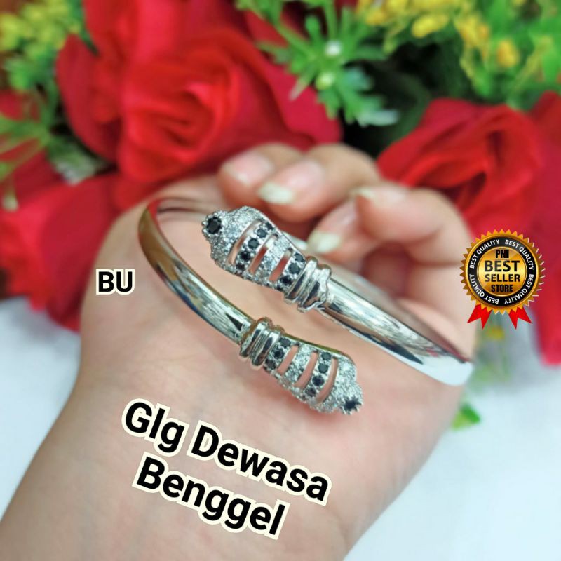 GELANG TANGAN TITANIUM ASLI BAHAN LAPIS EMAS PUTIH FHASION WANITA