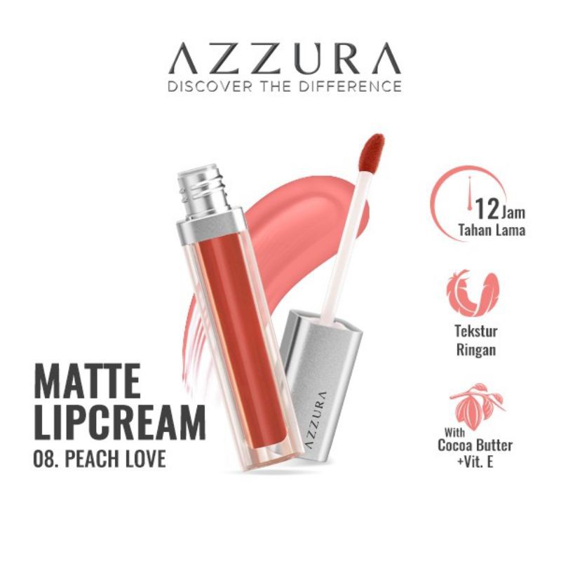 AZZURA Matte Lipcream | Lipstik Matte Lip Cream Tahan Lama by AILIN