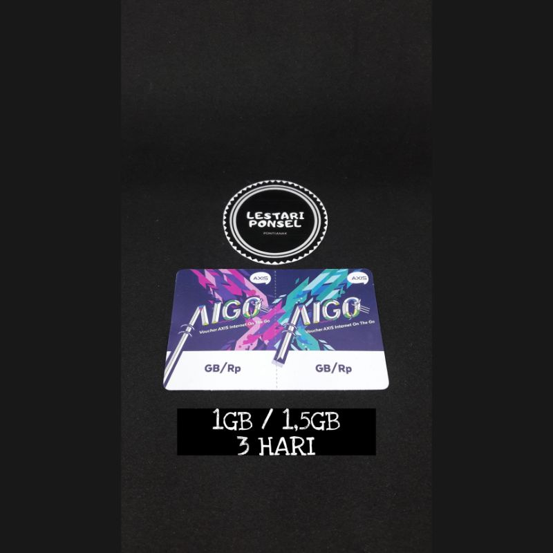 Voucher Axis 1GB / 1,5GB 3HARI