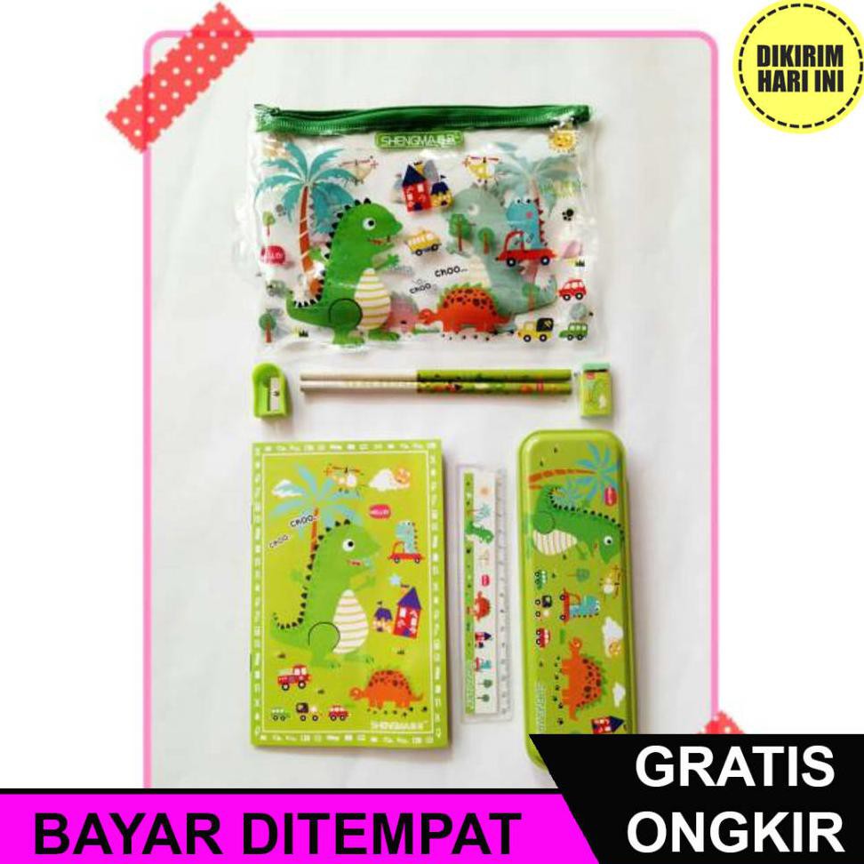 

(BAYAR DITEMPAT) RD2344 PAKET ALAT TULIS STUDY SET KARAKTER DINOSAURUS