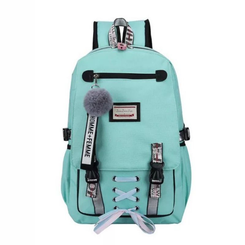 Tas Anak Sekolah Perempuan Simple SD SMP Ransel Backpack Cowok Cewek Garsel FKT 5929