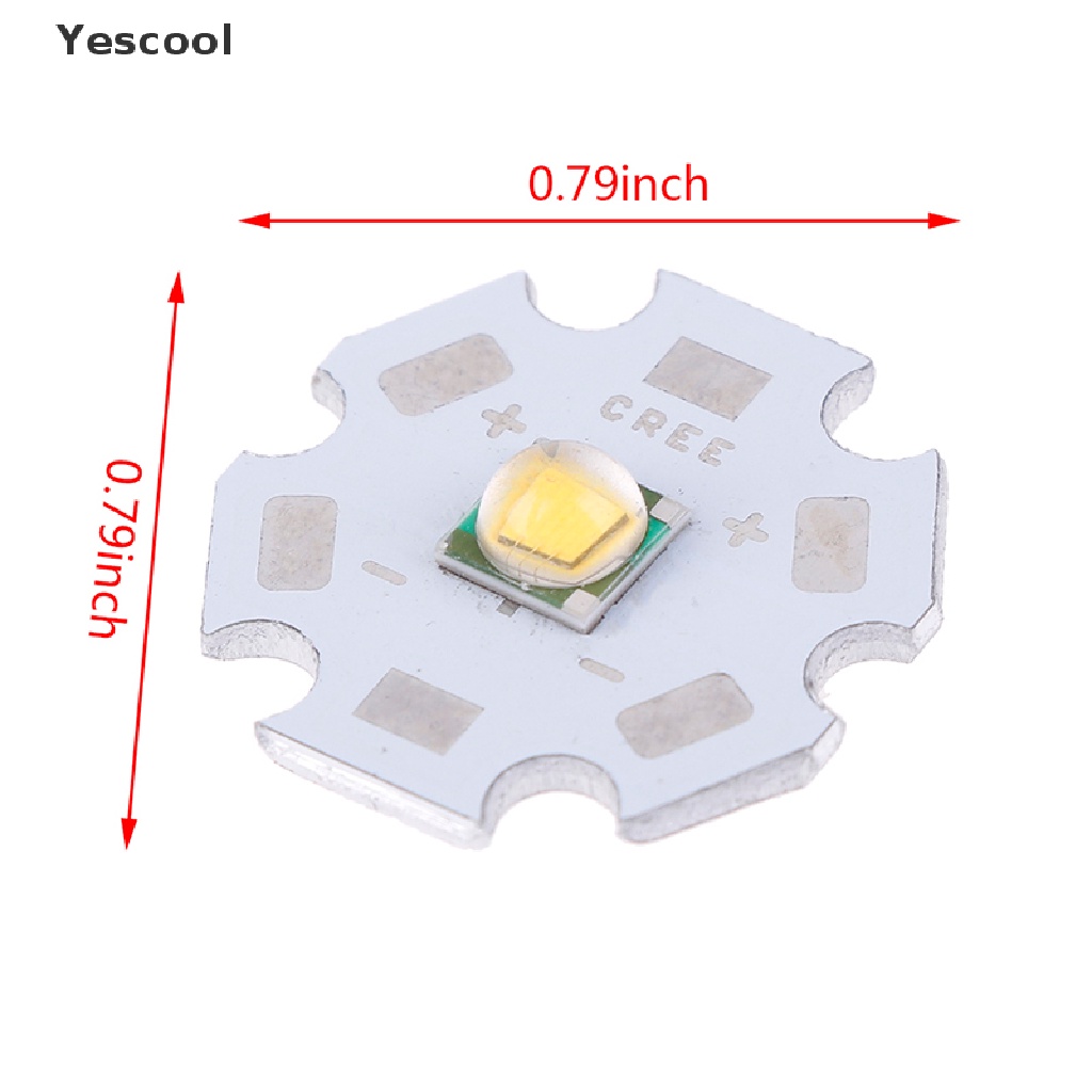 Yescool chip LED CREE XML2 XM-L2 10W Putih Merah Hijau Biru Kuning High Power 16 / 20mm PCB