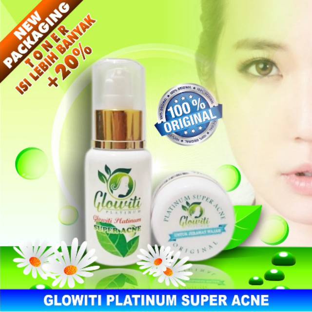 (READY SIAP KIRIM )GLOWITI PLATINUM SUPER ACNE ORIGINAL OBAT JERAWAT PALING AMPUH
