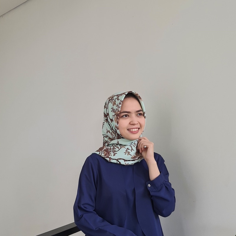 Hijab Cookies & Cream - Jilbab segi empat wolfis