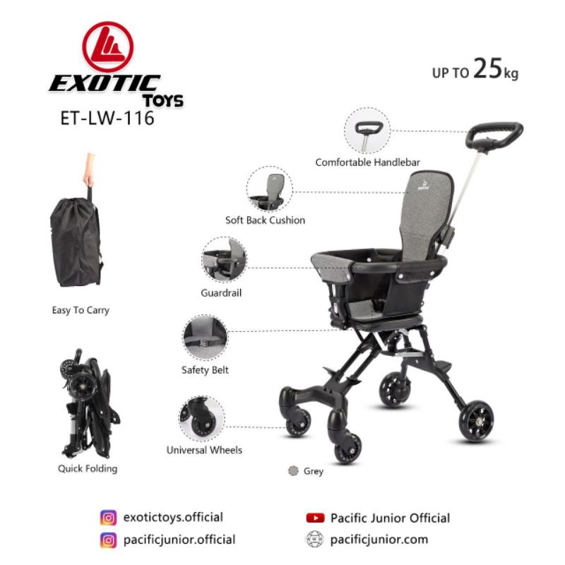 READY STOK STROLLER MAGIC EXOTIC LW 116/CABIN SIZE BISA COD