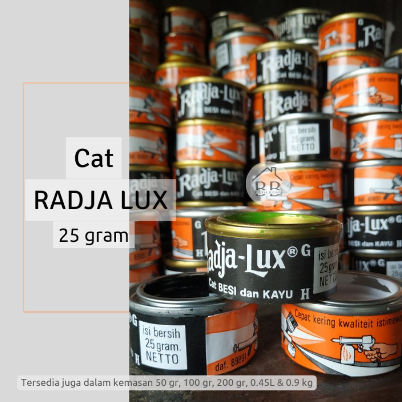 Jual Cat Kayu Besi Mini Gr Banyak Warna Radja Lux Indonesia Shopee