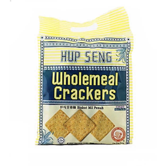 

Biskuit Hup Seng Wholemeal Crackers 230g/Krakers Gandum/Import