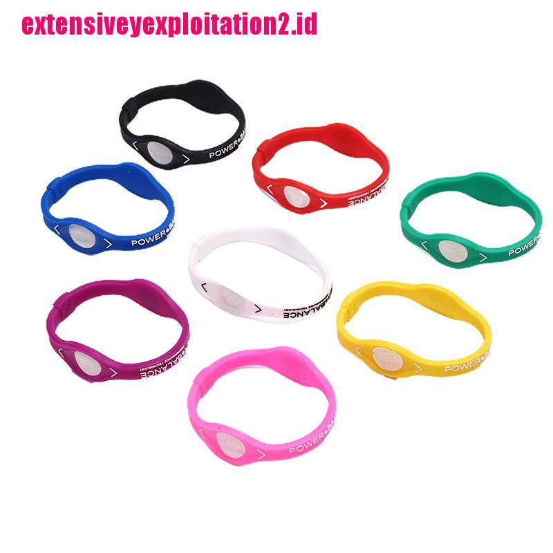 &lt; E2id &amp; &gt; Power Balance Energy Gelang Kesehatan Bahan Silikon Untuk Olahraga