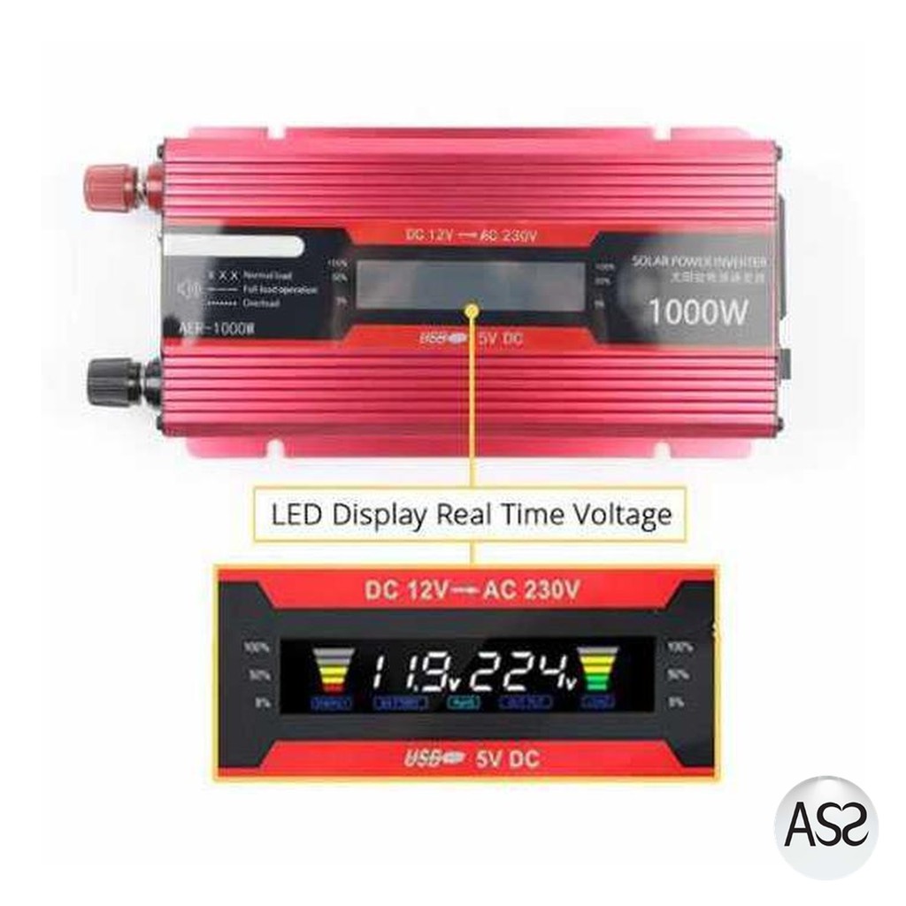 ASS Shop - Carmaer Car Power Inverter DC 12V / 24V to AC 220V - SDB