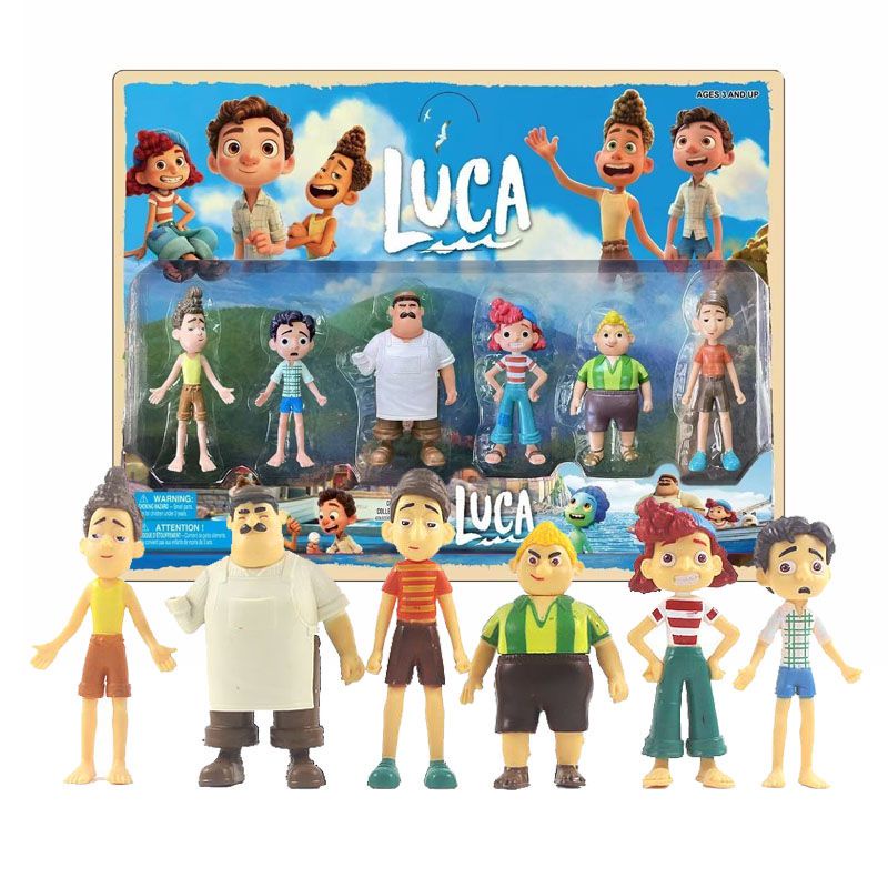 6pcs Action Figure Karakter Disney Pixar Luca Alberto Sea Monster Bahan Pvc Untuk Koleksi