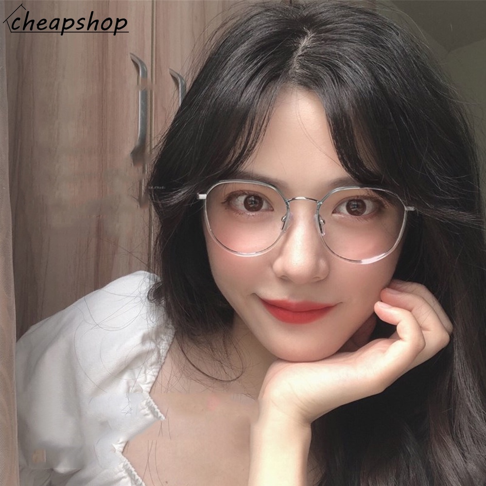 IFYOU Kacamata Anti Radiasi Blue Light Blocking Transparan Gaya Vintage Untuk Wanita