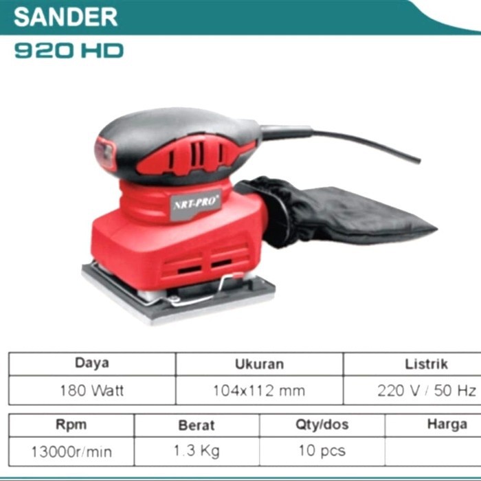 NRT PRO SANDER 920 HD / MESIN AMPLAS PERSEGI 920 HD