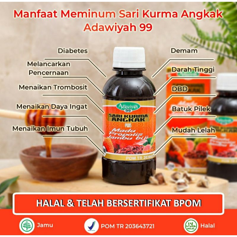 

SARI KURMA ANGKAK/MADU PROPOLIS JAMBU BIJI