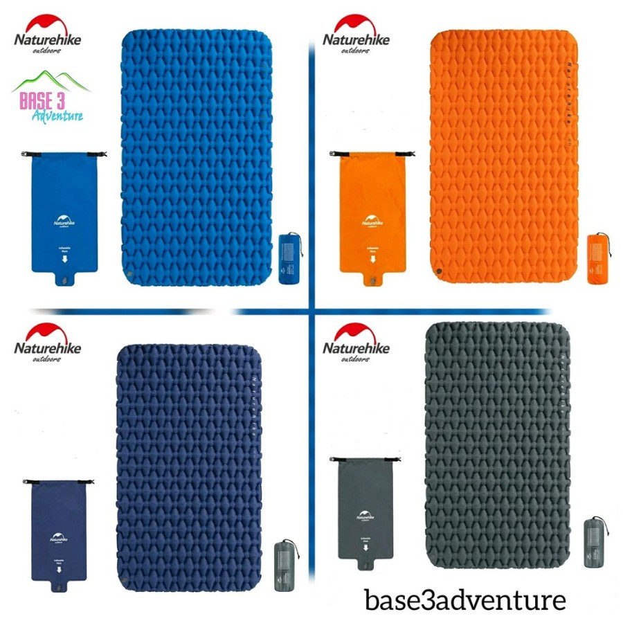 Matras Angin Double SLEEPING PAD NATUREHIKE NH19Z055-P FC 11 Kasur Angin Lipat Camping