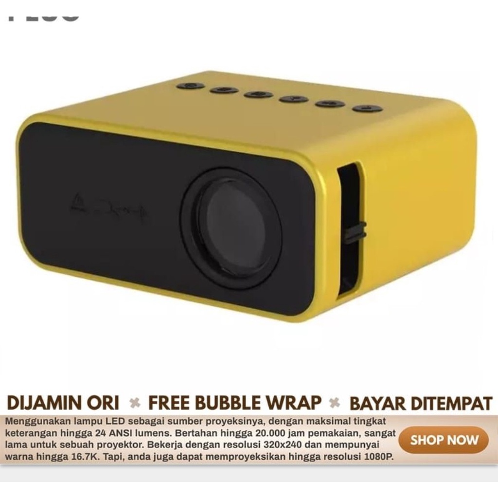 Projector Proyektor  Layar Tancap 1080P 1800 Lumens infocus Infokus Original